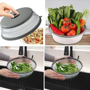 Guard Lid Safe &Collapsible Microwave Food Plate Cover Vented Splatter Protector - Picture 1 of 7