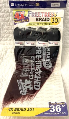 Синтетическая плетеная коса Shake-N-Go Freetress 4X Mega Pack 301 - Изображение 1 из 4