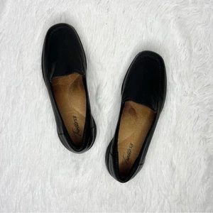 Trotters size 7.5 Jacob black leather slip on comfort loafers women's - Picture 1 of 9