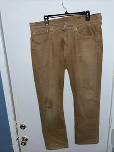 LEVI’S PREMIUM LOT 514 STRAIGHT FIT FLEX Brown Jeans 34X30 T - Picture 1 of 14