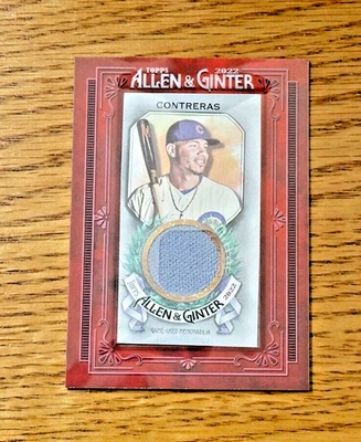 WILLSON CONTRERAS 2022 Topps Allen & Ginter #MFR-WC Mini Framed Relic - Image 1 of 2