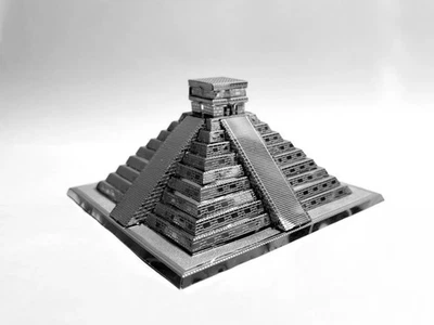 Mexican Mayan Pyramid Chichen Itza Temple 3D Metal Puzzle Made In Mexico - Image 1 of 4