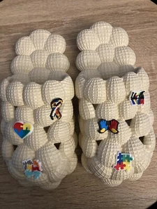 Bubble Slides / Autism shoe charms Massage Slippers Non-slip Soft Sizes 6-10 - Picture 1 of 5