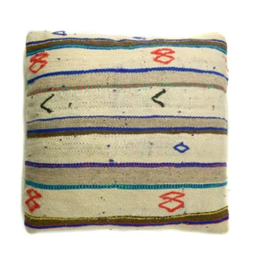 Antique tribal Moroccan wool blanket pillow cover, handmade, one of a kind #B - Picture 1 of 6