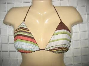 RITCHIE SWIMWEAR - JR. 9 / 10 - STRIPE STRING BIKINI BATHING SUIT TOP - Picture 1 of 4