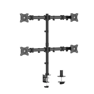 HALTERUNGSPROFI Quad Monitor Schwenkarm Tisch Halterung Halter Bildschirm Ständer 4 x 8KG