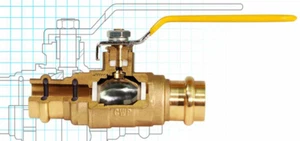 Double O-Ring Propress / Press Fit Ball Valve - Everflow (3/4") - Picture 1 of 2