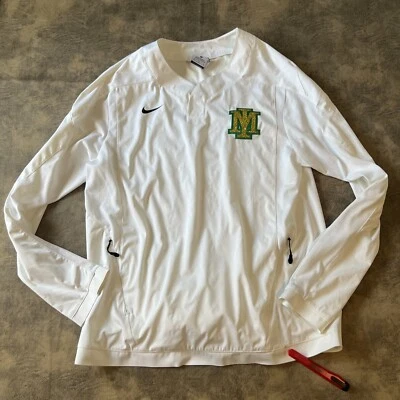 Jaqueta Nike NY Mets masculina média branca colarinho de pressão dia de São Patrício *MANCHADA* - Imagem 1 de 4