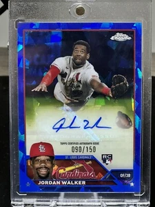 Jordan Walker 2023 Topps Chrom Rookie Saphirblau Autogramm 090/150 - Bild 1 von 2
