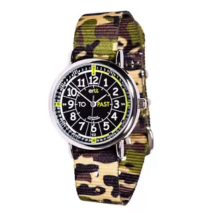 Easy Read Kids Watch ( Green Camo with Black & Green face ) Learn to tell the ti - Picture 1 of 4