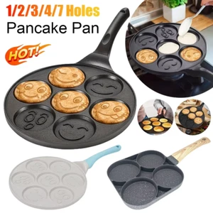 7 Holes Pancake Frying Pans Non Stick Breakfast Burger Maker Pan Cookwares - Picture 1 of 23