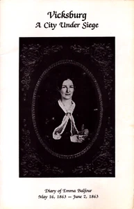 Vicksburg City Under Siege Diary of Emma Balfour 1863 Civil War Booklet Reprint - Picture 1 of 4