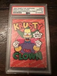 KRUSTY THE CLOWN 1996 TEMPO SIMPSONS DOWN UNDER SP CHASE INSERT SF3 PSA 10 - Picture 1 of 2