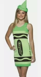 Teen Tween Screamin' Green Crayola Crayon Tank Dress Costume Teen Size 13-16 *BB - Picture 1 of 1