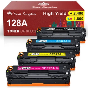 Juego de tóner 4PK CE320A 128A para HP Color LaserJet Pro CM1415FNW CP1525NW Cp1512 - Imagen 1 de 9
