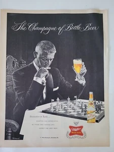1958 Miller High Life Champagne bottled beer chess board game vintage ad - Picture 1 of 1