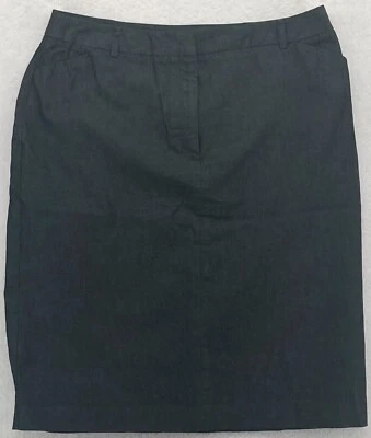 Falda corta elegante East 5th negra con cremallera para mujer talla 12 Foto 1 de 4