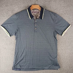 Robert Graham Hemd Herren Large blau grün Golf Paisley geometrische klassische Passform - Bild 1 von 9