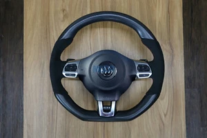 VW Volkswagen MK6 APR Golf GTI GLI Steering Wheel Matte Carbon Fiber Alcantara - Picture 1 of 7