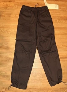 No Boundaries XXS /00 Cotton Parachute Pants, 30" Inseam, Women's Black Soot NWT - Picture 1 of 8