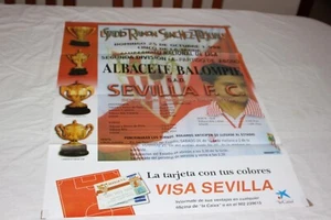 CARTEL OFICIAL DE LIGA DE 1998 ENTRE ALBACETE BALOMPIE Y SEVILLA F.C COTIZADO - Imagen 1 de 1