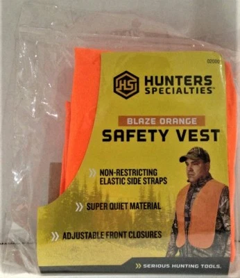 Hunters Specialties - Safety Vest - Blaze Orange - Model #02000 - Image 1 of 2