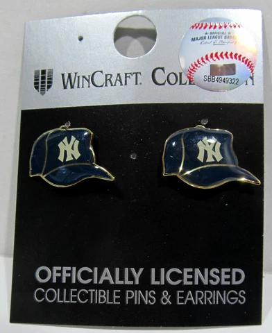 MLB New York Yankees Baseball Cap Post Earrings Cover