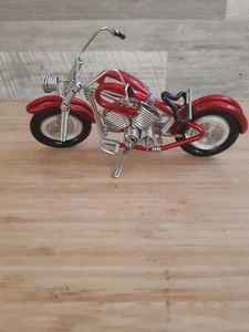COLLECTIBLE HANDMADE ALUMINUM WIRE ART MOTORCYCLE CHOPPER MODEL BRUT - Picture 1 of 12
