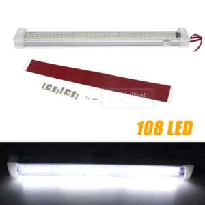 Universal 12-80V Car Interior Light Bar White 108 LED Light Strip For Van Truck - Picture 1 of 6