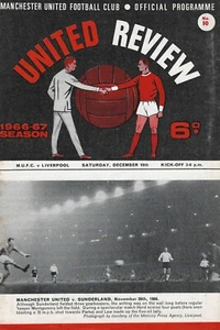MANCHESTER UNITED V LIVERPOOL  ~ 10 DECEMBER 1966 ~ FOOTBALL PROGRAMME - Picture 1 of 1