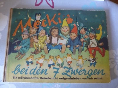 72 Jahre altes Kinderbuch, Mecki bei den 7 Zwergen, 1953 von Eduard Rhein - Bild 1 von 4