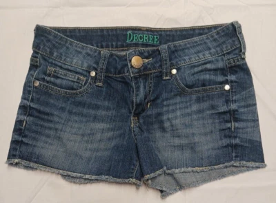 Pantalones Cortos Jean Junior Niñas Adolescentes Decree Talla 7 Azul Corte 28 pulgadas Cintura Denim Foto 1 de 4