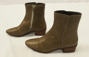 Rockport Women's Geovana Leather Mid Boots MP7 Khaki Snake CI1802 Size US:10M - Picture 1 of 11