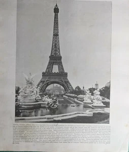 c1890 PRINT ~ EIFFEL TOWER PARIS - Picture 1 of 1