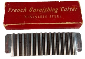 Stainless Steel Kitchen Tool Garnishing Cutter Fruit Vegetable Org Box French - Picture 1 of 6