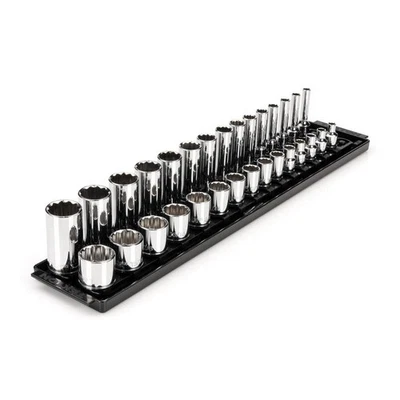 TEKTON Socket Set 3/8" Drive SAE 12-Point with Rails (1/4 in.-1 in.) (30-Piece) - Image 1 of 4