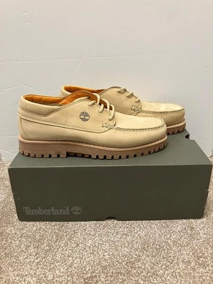 Mens Timberland Jacksons Landing Moc Toe Oxford Light Beige Nubuck Casual Shoes - Image 1 of 4