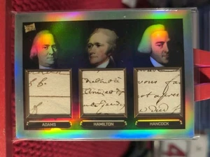 2023 Pieces of the past triple Silver relic Adams/Hamilton/Hancock No.118 - Picture 1 of 7