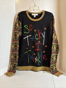 Maglione Jolly So Tacky I Twinkle Ugly Christmas Light Up Taglia L Vacanze - Foto 1 di 6