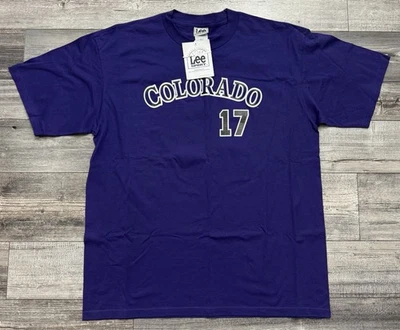 НОВАЯ винтажная фиолетовая рубашка Y2k Colorado Rockies Todd Helton мужская XL Lee спортивная футболка - Изображение 1 из 4