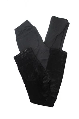 Rag & Bone Theory Womens Skinny Ponte Pants Velvet Jeans Black Small 25 Lot 2 - Image 1 of 4