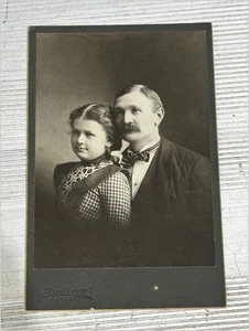 Fotografía 1895 padre e hija Chicago Cook County IL Siegel Cooper Studio - Imagen 1 de 3