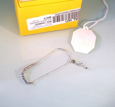 Swarovski Matrix Gradient of Round Cuts White Rhodium Plated Bracelet slider - Image 1 of 2