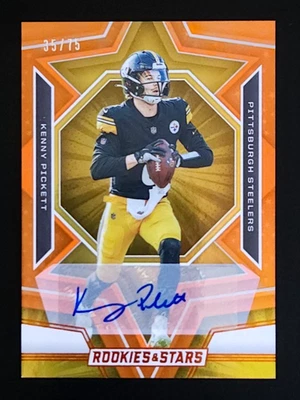 2023 Rookies & Stars Kenny Pickett Orange Auto #d /75 Steelers - Image 1 of 2