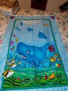 Fabric-cotton-Wilmington Wyland Spouty & Friends OCEAN LIFE PANEL #3470 - Picture 1 of 1