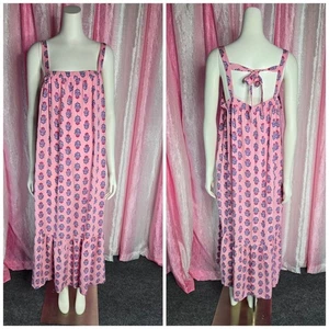 Old Navy Maxikleid rosa Blumen Bauernhaus Prärie Country Größe XL  - Bild 1 von 11