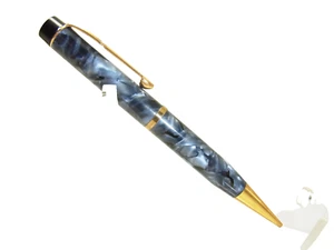 Gorgeous Vintage UNIQUE Blue Marbled 1.18 Propelling Pencil - Picture 1 of 3