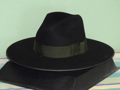 SOMBRERO FEDORA STETSON TRI-CITY ALA PLANA REAL DE LUJO FIELTRO DE PIEL Foto 1 de 3