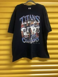 Vintage Tennessee Titans NFL AFC Champions T-Shirt 1999 Sz Xxl - Picture 1 of 3