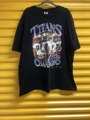 Camiseta Vintage Tennessee Titans NFL AFC Champions 1999 Tamanho XXL - Imagem 1 de 3